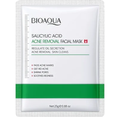 Bioaqua Salicylic Acid Acne Removal Facial Mask 25 gm - 6942349742576 - Rokomari product